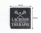 Schiefer Untersetzer Lacrosse ist meine Therapie - Geschenk für Spiele – Bild 4