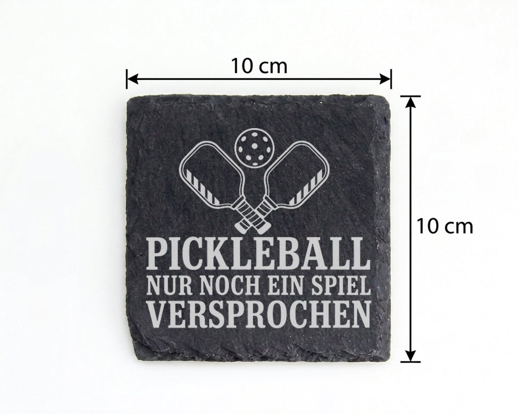 Schiefer Untersetzer Pickleball nur noch ein Spiel versprochen - Gesch – Bild 4