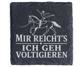 Schiefer Untersetzer Mir reichts ich geh voltigieren - Geschenk für Vo – Bild 1