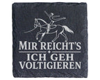 Schiefer Untersetzer Mir reichts ich geh voltigieren - Geschenk für Vo – Bild 1