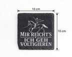 Schiefer Untersetzer Mir reichts ich geh voltigieren - Geschenk für Vo – Bild 4