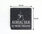 Schiefer Untersetzer Aerial Silk ist meine Therapie - Geschenk für Luf – Bild 4