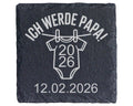 Schiefer Untersetzer Ich Werde Papa Spruch Personalisiert - Geschenk f – Bild 1