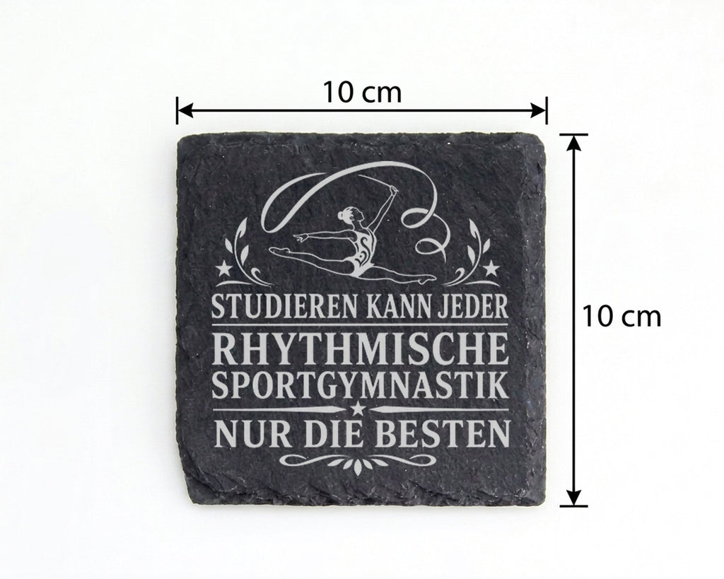Schiefer Untersetzer Studieren kann jeder Rhythmische Sportgymnastik n – Bild 4