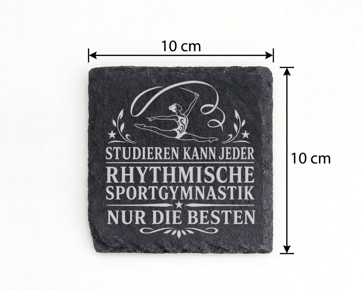 Schiefer Untersetzer Studieren kann jeder Rhythmische Sportgymnastik n – Bild 4