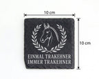 Schiefer Untersetzer Einmal Trakehner immer - Geschenk für Reiterin, Z – Bild 4