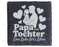 Schiefer Untersetzer Papa und Tochter Eine Liebe fürs Leben - Geschenk – Bild 1
