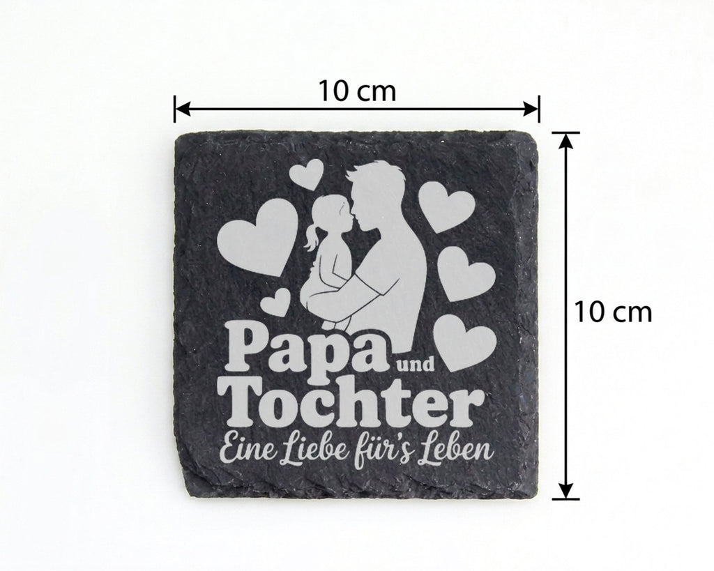 Schiefer Untersetzer Papa und Tochter Eine Liebe fürs Leben - Geschenk – Bild 4