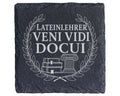 Schiefer Untersetzer Lateinlehrer Veni Vidi Docui - Lustiges Geschenk  – Bild 1
