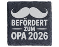 Schiefer Untersetzer Opa 2026 Beförderung Schnurrbart - Geschenk für w – Bild 1