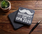 Schiefer Untersetzer Opa 2026 Beförderung Schnurrbart - Geschenk für w – Bild 5