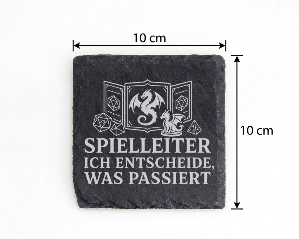 Schiefer Untersetzer Spielleiter ich entscheide was passiert - Rollens – Bild 4