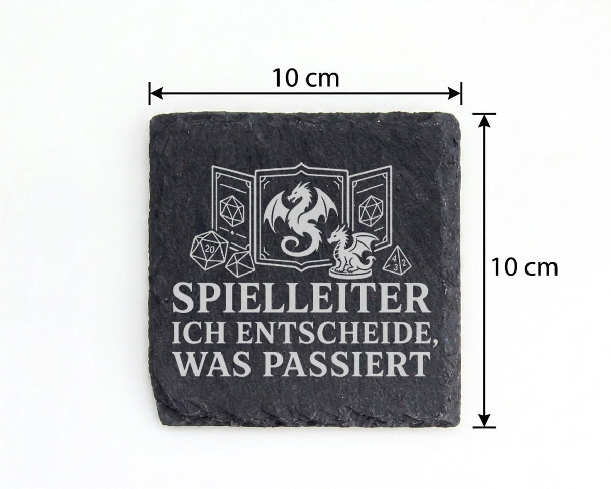Schiefer Untersetzer Spielleiter ich entscheide was passiert - Rollens – Bild 4