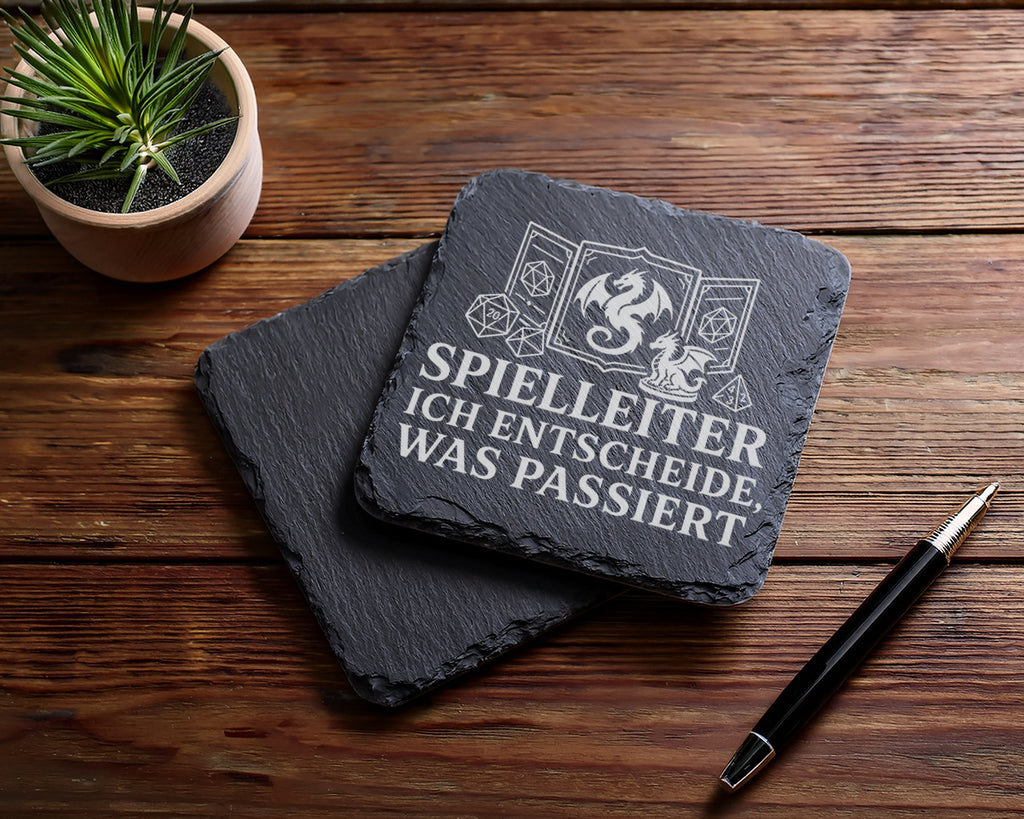 Schiefer Untersetzer Spielleiter ich entscheide was passiert - Rollens – Bild 5