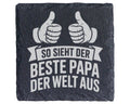 Schiefer Untersetzer So Sieht Bester Papa Welt Aus - Geschenk Für Väte – Bild 1
