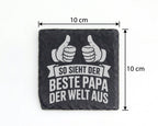 Schiefer Untersetzer So Sieht Bester Papa Welt Aus - Geschenk Für Väte – Bild 4