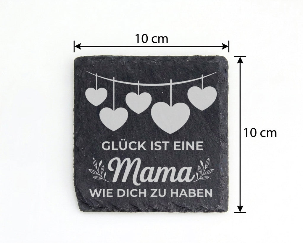 Schiefer Untersetzer Glück Ist Eine Mama Wie Dich Zu Haben - Geschenk  – Bild 4