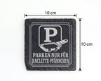 Parken nur für Raclette-Pfännchen - Untersetzer aus Schiefer - Hitzesc – Bild 4