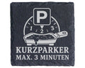 Kurzparker max. 3 Minuten - Raclette Untersetzer aus Schiefer - Pfännc – Bild 1
