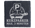 Kurzparker max. 3 Minuten - Raclette Untersetzer aus Schiefer - Pfännc – Bild 1