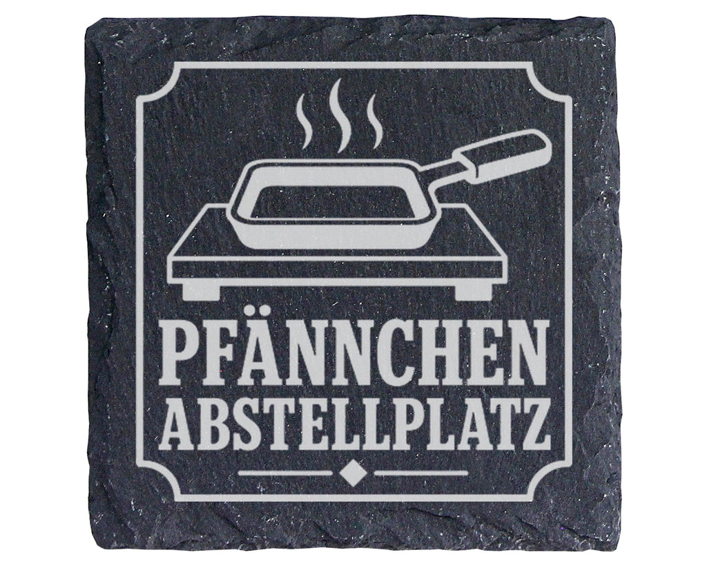 Pfännchen Abstellplatz - Raclette Untersetzer aus Schiefer - Hitzeschu – Bild 1