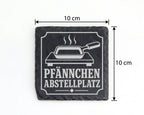 Pfännchen Abstellplatz - Raclette Untersetzer aus Schiefer - Hitzeschu – Bild 4