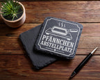 Pfännchen Abstellplatz - Raclette Untersetzer aus Schiefer - Hitzeschu – Bild 5