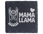Schiefer Untersetzer Mama Llama Herz Motiv - Süßes Geschenk für Mutter – Bild 1