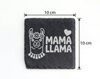 Schiefer Untersetzer Mama Llama Herz Motiv - Süßes Geschenk für Mutter – Bild 4