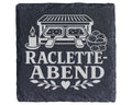 Raclette-Abend - Untersetzer aus Schiefer - Pfännchen Ablage - Geschen – Bild 1