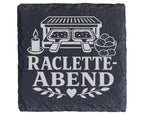 Raclette-Abend - Untersetzer aus Schiefer - Pfännchen Ablage - Geschen – Bild 1