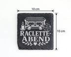 Raclette-Abend - Untersetzer aus Schiefer - Pfännchen Ablage - Geschen – Bild 4
