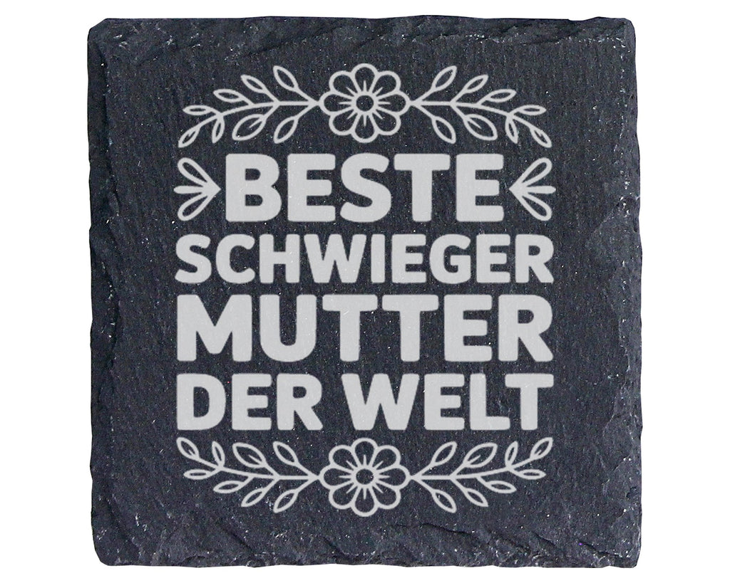 Schiefer Untersetzer Beste Schwiegermutter Der Welt - Geschenk Für Sch – Bild 1