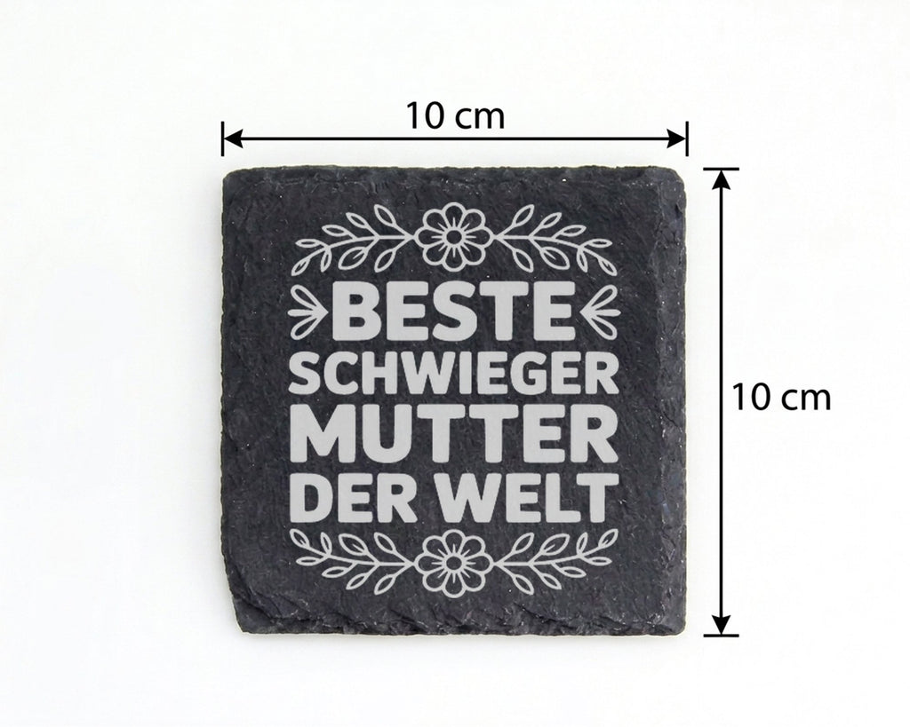 Schiefer Untersetzer Beste Schwiegermutter Der Welt - Geschenk Für Sch – Bild 4