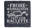 Frohe Weihnachten Zeit für Raclette - Untersetzer aus Schiefer - Pfänn – Bild 1