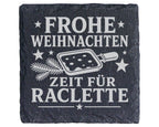 Frohe Weihnachten Zeit für Raclette - Untersetzer aus Schiefer - Pfänn – Bild 1