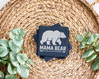 Schiefer Untersetzer Mama Bear Pfeil - Geschenk Für Mutter - Bären Spr – Bild 3