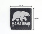 Schiefer Untersetzer Mama Bear Pfeil - Geschenk Für Mutter - Bären Spr – Bild 4