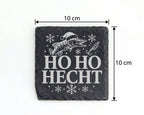 Schiefer Untersetzer Hohoho Hecht - Lustiges Geschenk für Hechtangler  – Bild 4