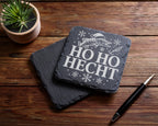 Schiefer Untersetzer Hohoho Hecht - Lustiges Geschenk für Hechtangler  – Bild 5