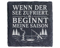 Schiefer Untersetzer Wenn der See zufriert beginnt meine Saison - Eisa – Bild 1