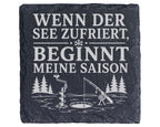 Schiefer Untersetzer Wenn der See zufriert beginnt meine Saison - Eisa – Bild 1