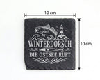 Schiefer Untersetzer Winterdorsch die Ostsee ruft - Geschenk für Meere – Bild 4
