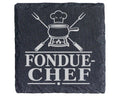 Schiefer Untersetzer Fondue-Chef - Lustiges Geschenk für Gastgeber, Pa – Bild 1