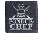 Schiefer Untersetzer Fondue-Chef - Lustiges Geschenk für Gastgeber, Pa – Bild 1