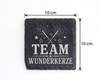 Schiefer Untersetzer Team Wunderkerze - Silvester Geschenk für Familie – Bild 4