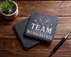 Schiefer Untersetzer Team Wunderkerze - Silvester Geschenk für Familie – Bild 5