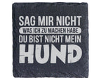 Schiefer Untersetzer Du Bist Nicht Mein Hund Spruch - Lustiges Geschen – Bild 1