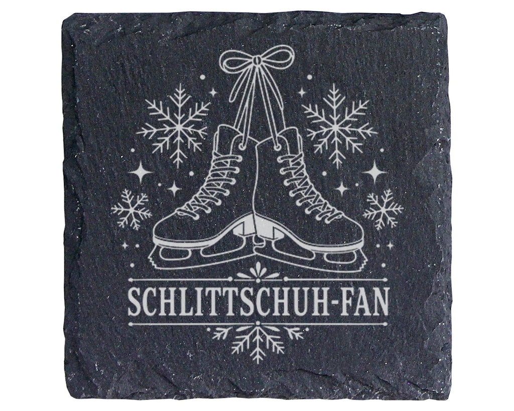 Schiefer Untersetzer Schlittschuh-Fan - Geschenk für Eisläuferin, Eisk – Bild 1