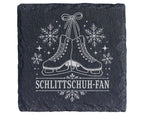 Schiefer Untersetzer Schlittschuh-Fan - Geschenk für Eisläuferin, Eisk – Bild 1